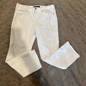 Rock & Republic White Kendall Jeans Women size 12 Distressed